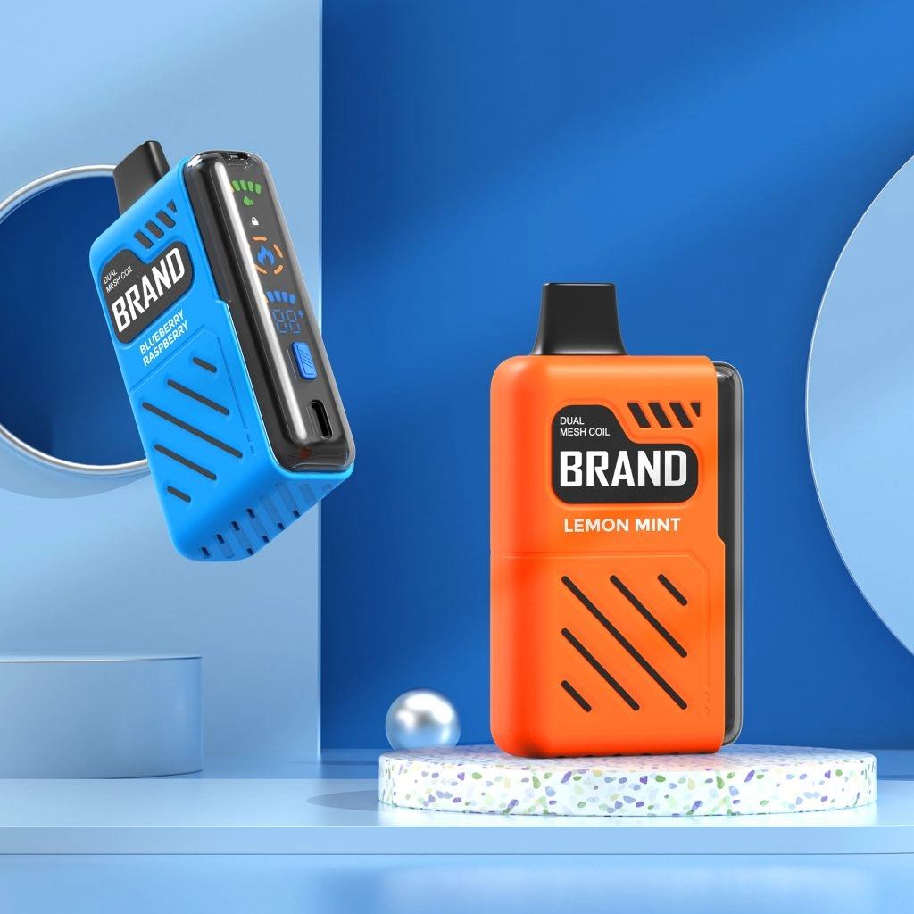 Blue and orange e-cigarettes